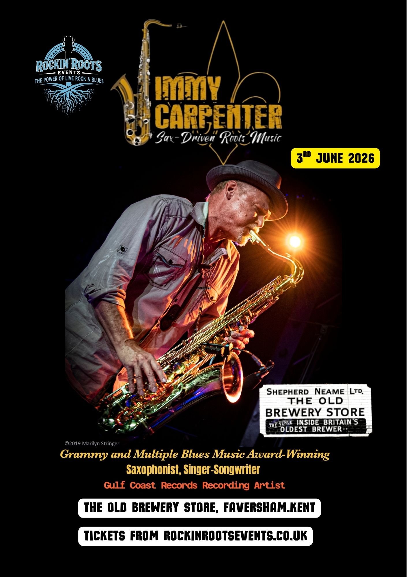 JIMMY CARPENTER LIVE AT THE OLD BREWERY STORE 2026 POSTER