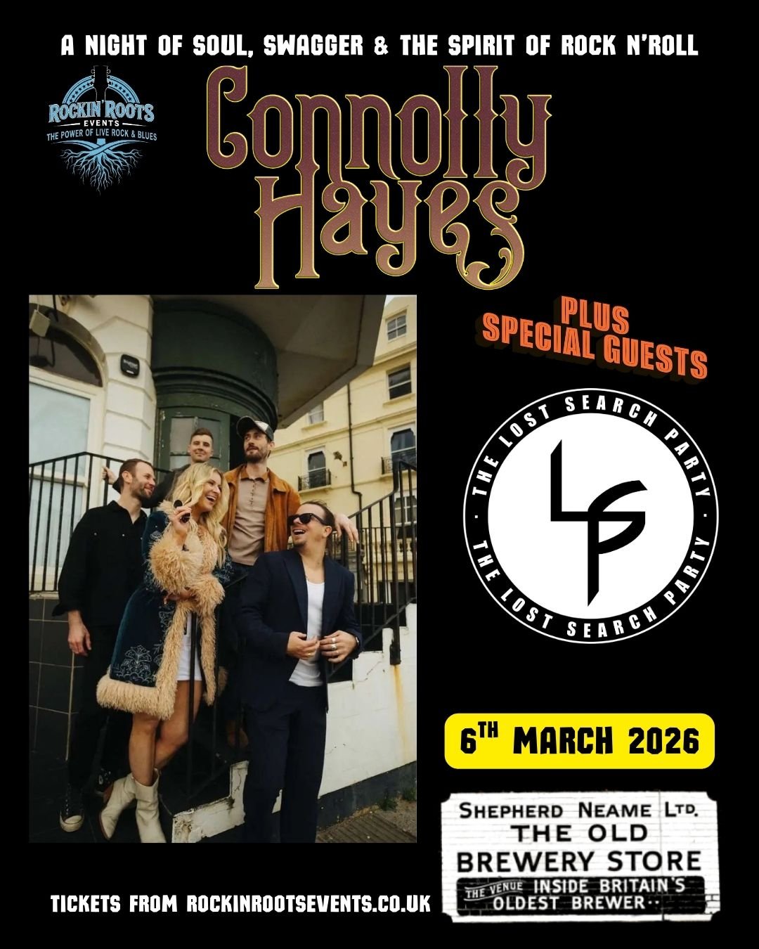 CONNOLLY HAYES + Special Guests THE LOST SEARCH PARTY LIVE IN FAVERSHAM 2026 POSTER