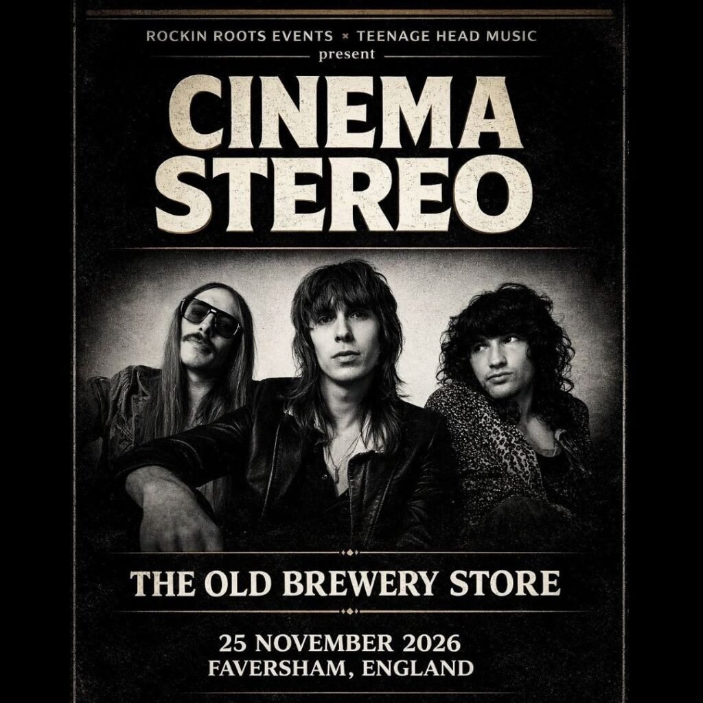 CINEMA STEREO LIVE AT THE OLD BREWERY STORE, FAVERSHAM, KENT - NOVEMBER 2026 (1080 x 1080 px)