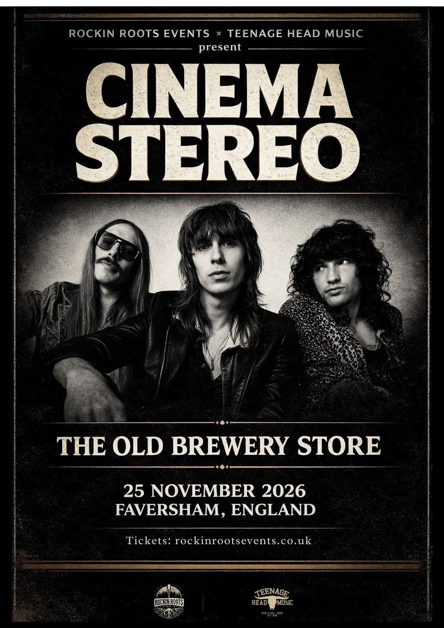 CINEMA STEREO LIVE AT THE OLD BREWERY STORE, FAVERSHAM, KENT - NOVEMBER 2026