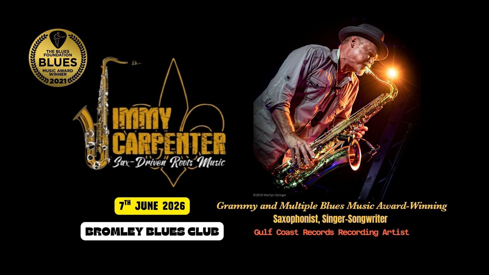 Jimmy Carpenter live at Bromley Blues Club