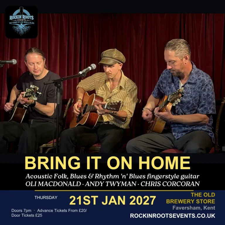 Live Music in Faversham — Blues & Rock at The Old Brewery Store 5 Bring It On Home live at The Old Brewery Store, Faversham — 21 January 2027