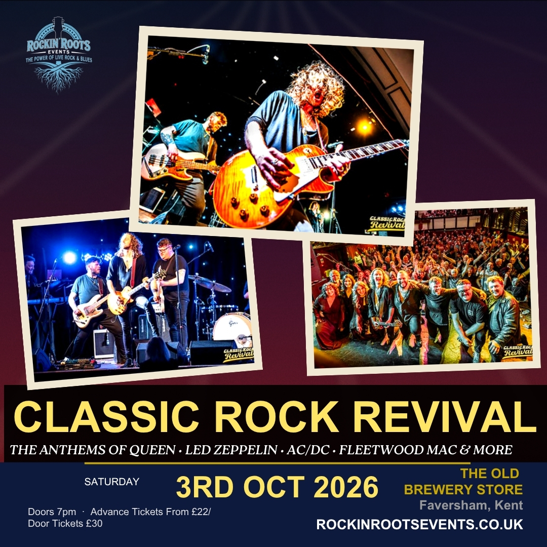 Classic Rock Revival live at The Old Brewery Store, Faversham, Kent &mdash; 3 October 2026