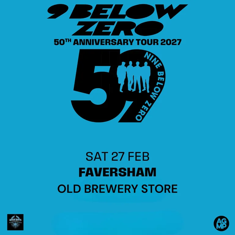 Live Music in Faversham — Blues & Rock at The Old Brewery Store 7 Nine Below Zero live at The Old Brewery Store, Faversham — 27 February 2027
